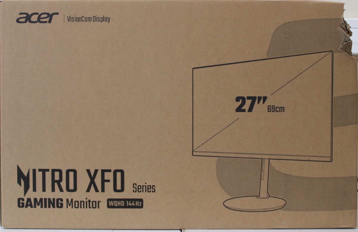 Acer Nitro XF27Q Ergo, 27 ", IPS, QHD, 144 Hz, 1 ms, 250 cd/m², HDMI ports quantity 2, Warranty 24 month(s)