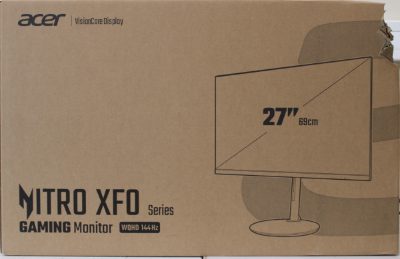Acer Nitro XF27Q Ergo, 27 ", IPS, QHD, 144 Hz, 1 ms, 250 cd/m², HDMI ports quantity 2, Warranty 24 month(s)