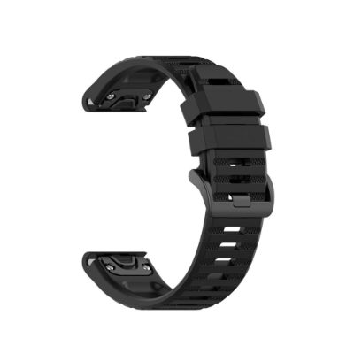 Silicone Strap for Garmin QuickFit 26mm, Black