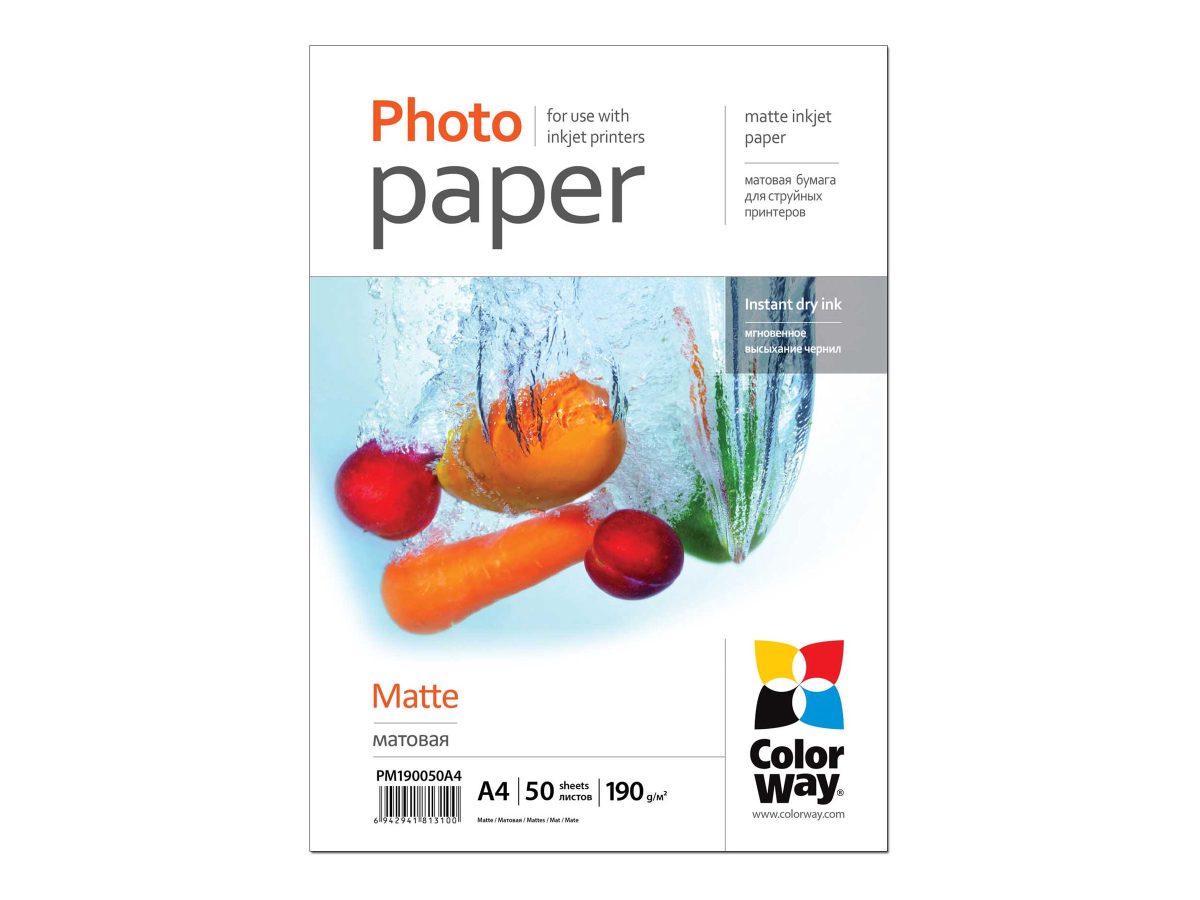 Matte Photo Paper, 190 g/m², A4