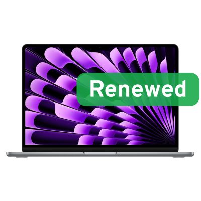 Apple Renewed Grade A, MacBook Air (13-inch, M3, 2024)‎ A3113, 13.3 ", 8 GB, SSD, 256 GB, Apple M3 8-core CPU, macOS, Keyboard language US