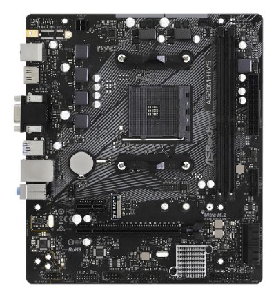 Mainboard, ASROCK, AMD A520, SAM4, Micro-ATX, Memory DDR4, Memory slots 2, 1xPCI-Express 3.0 1x, 1xPCI-Express 3.0 16x, 1xM.2, 1x15pin D-sub, 1xHDMI, 2xAudio-In, 1xAudio-Out, 2xUSB 2.0, 4xUSB 3.2, 1xPS/2, 1xRJ45, A520M-HVS