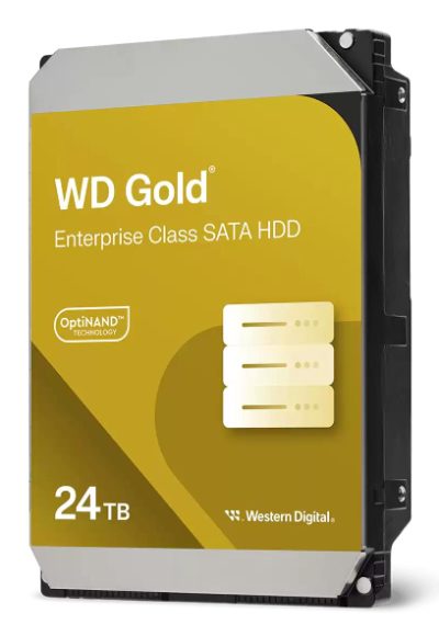 HDD, WESTERN DIGITAL, Gold, WD242KRYZ, 24TB, SATA, 512 MB, 7200 rpm, 3,5"