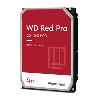 HDD, WESTERN DIGITAL, Red Pro, 4TB, SATA 3.0, 256 MB, 7200 rpm, 3,5", WD4005FFBX