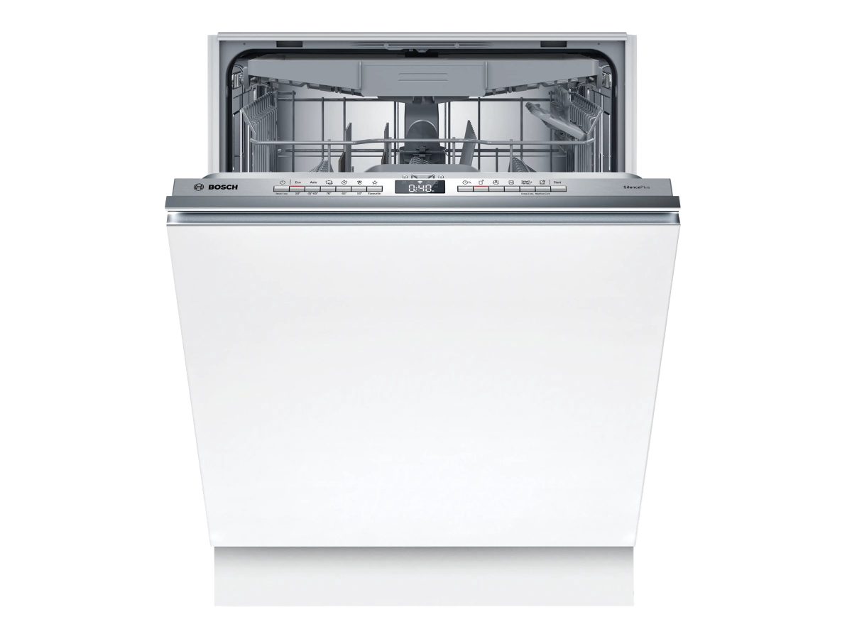 Bosch Dishwasher, SMV4EMX71S, Built-in, Width 60 cm, Number of place settings 14, Number of programs 6, Energy efficiency class B, Display, AquaStop function, White