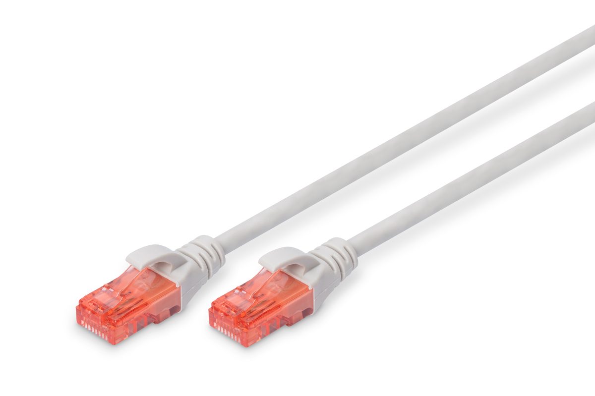 Digitus CAT 6 U/UTP, Patch cord, Length 10 m, Grey