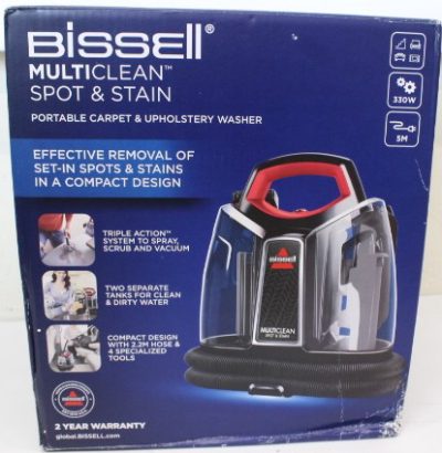 MultiClean Spot & Stain SpotCleaner Vacuum Cleaner, 4720M, Handheld, 330 W, Black/Red, Warranty 24 month(s), DAMAGED PACKAGING, EMPTY ONE CLEANING BOTTLE