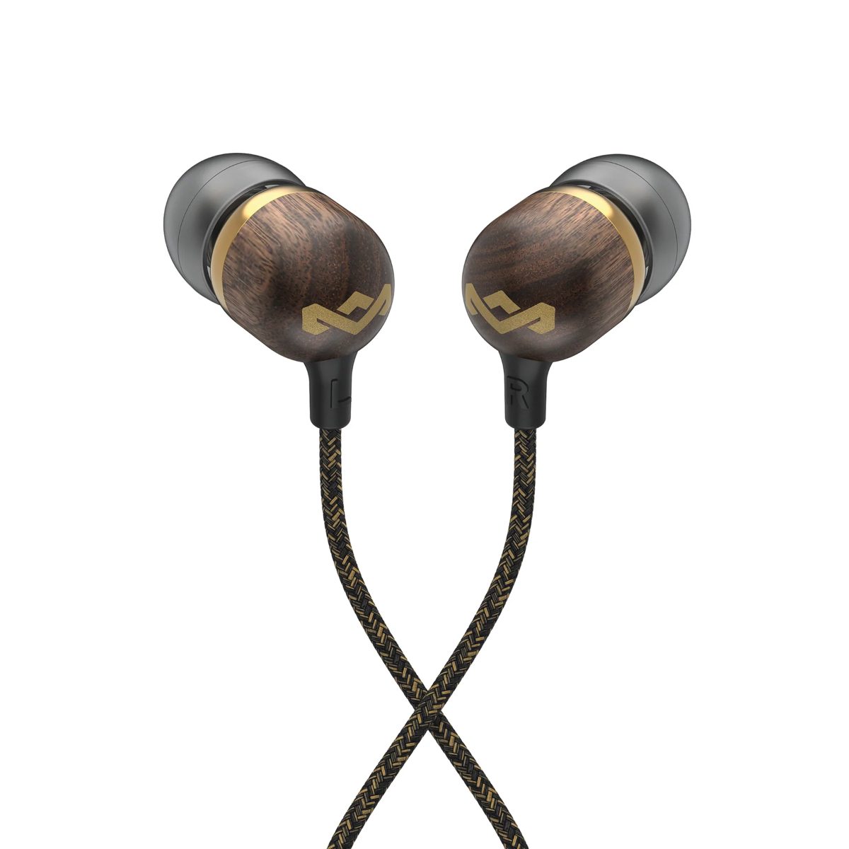 Marley Wired Earbuds, Smile Jamaica, Built-in microphone, USB Type-C, Brass