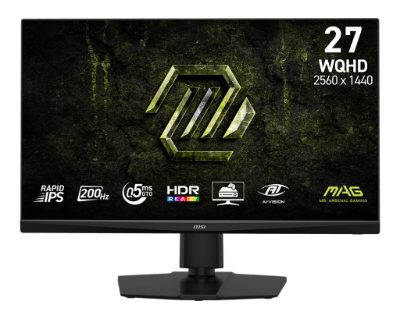 LCD Monitor, MSI, 27 ", 2560 x 1440 pixels, Wide Quad HD, Native aspect ratio 16:9, LED, Flat, MAG272QPFE20