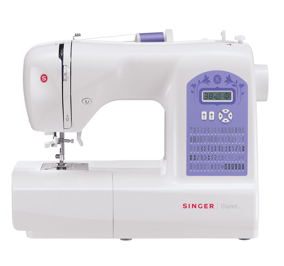 Sewing Machine, Starlet 6680, Number of stitches 80, Number of buttonholes 6, White