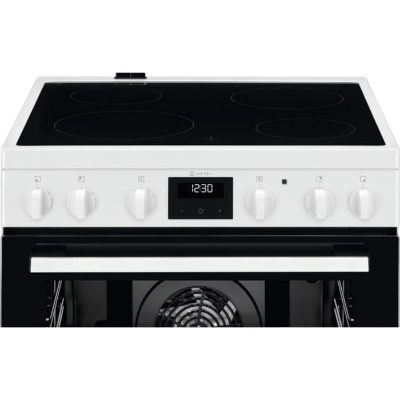 Electrolux elektriskā plīts ar elektrisko cepeškrāsni, balta