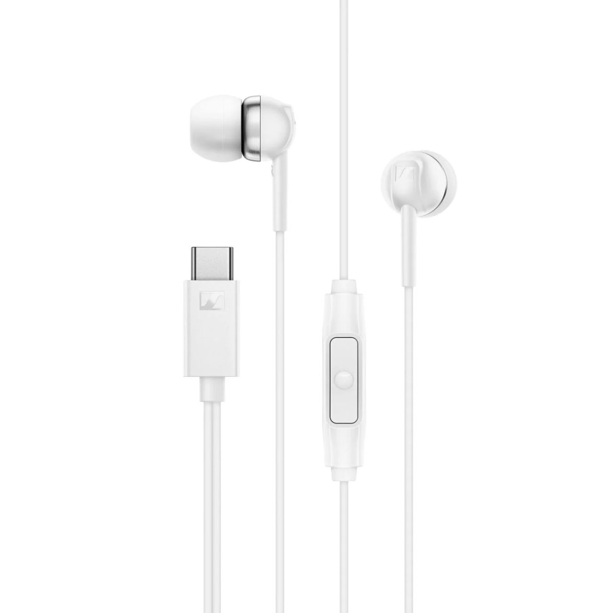 Sennheiser Headphones, CX 80U, Wired, In-ear, Microphone, White
