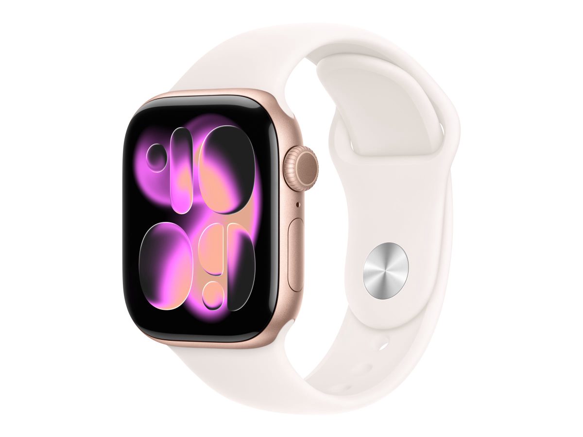 Apple Watch Series 11, GPS (satellite), Retina LTPO3 OLED, Waterproof, Light Blush
