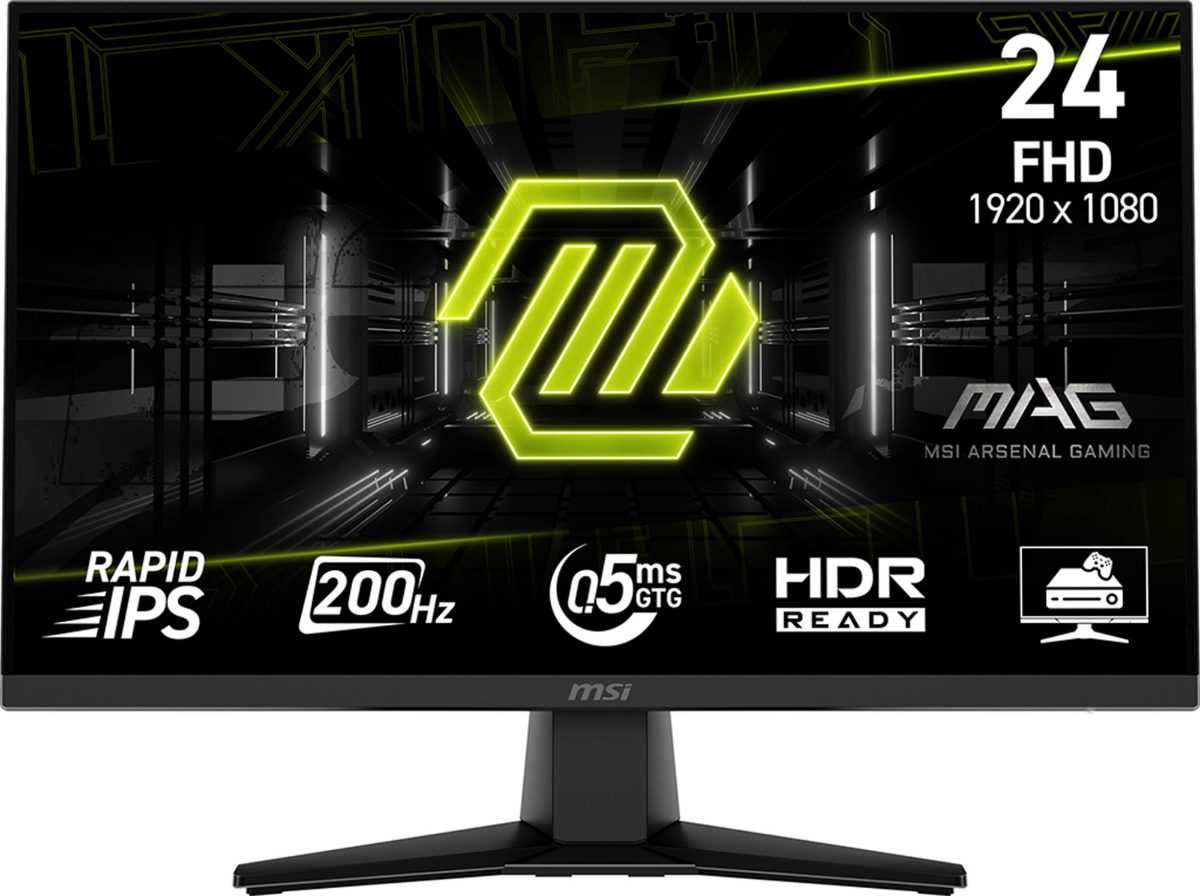 LCD Monitor, MSI, 23.8 ", 1920 x 1080 pixels, Full HD, Native aspect ratio 16:9, LCD, Flat, MAG242F