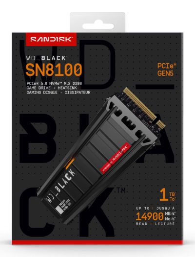 SSD, SANDISK, 2400xTBW rating, NVMe Yes, PCI Express 5.0, M.2, 1000 GB, WDS100T1XHM-00CMT0