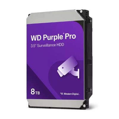 HDD, WESTERN DIGITAL, Purple, 8 TB, Serial ATA, 7200 RPM, 3.5 ", WD8002PURP