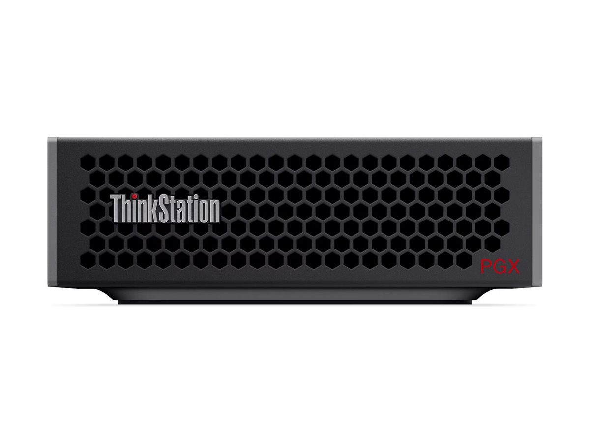 Lenovo ThinkStation, PGX, Desktop, SFF, NVIDIA GB10 Grace Blackwell Superchip, 10x Cortex-X925 + 10x Cortex-A725, Internal memory 128 GB, LPDDR5X, 2000 GB, NVIDIA Blackwell Architecture, Keyboard language No keyboard, NVIDIA DGX OS, Warranty 12 month(s)