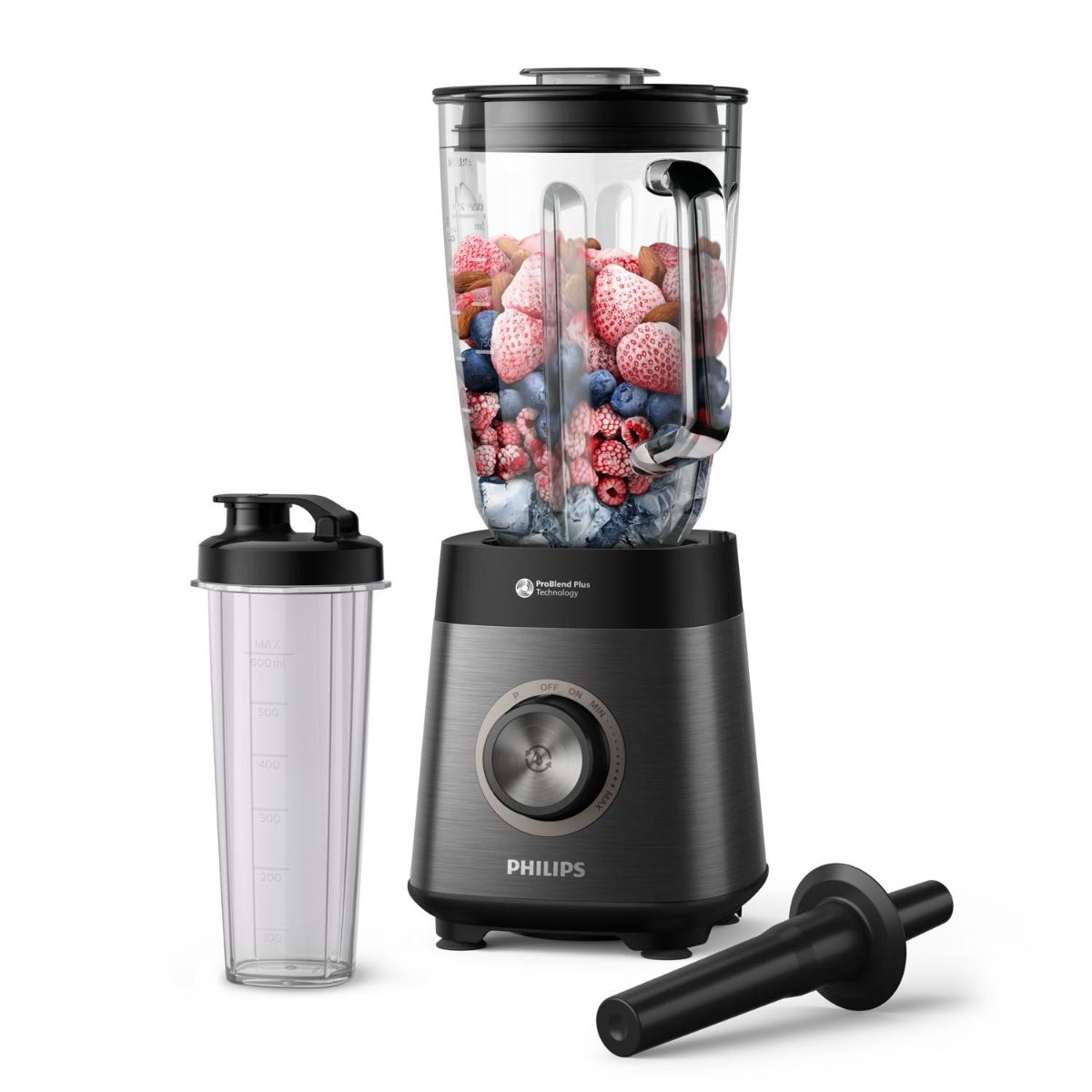 Philips Blender, HR3041/00, Tabletop, 1200 W, Jar material Glass, Jar capacity 1.5 L, Ice crushing, Black
