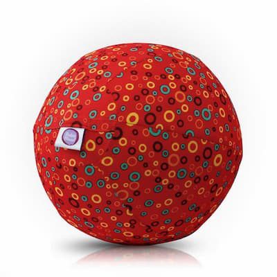 Bubabloon lateksa balons ar auduma pārvalku, Circles Red