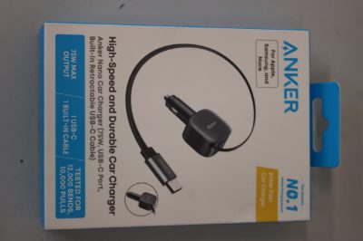 Anker Nano Car Charger (75W, USB-C Port, Built-In Retractable USB-C Cable), DEMO