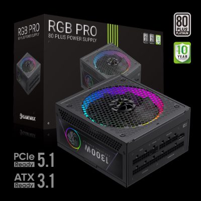 Gamemax PSU, RGB PRO 1300P, 1300 W, Platinum, Full Modular