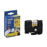 TZe-FX651 Flexible ID Laminated Tape, Black on Yellow, TZe, 8 m, 2.4 cm