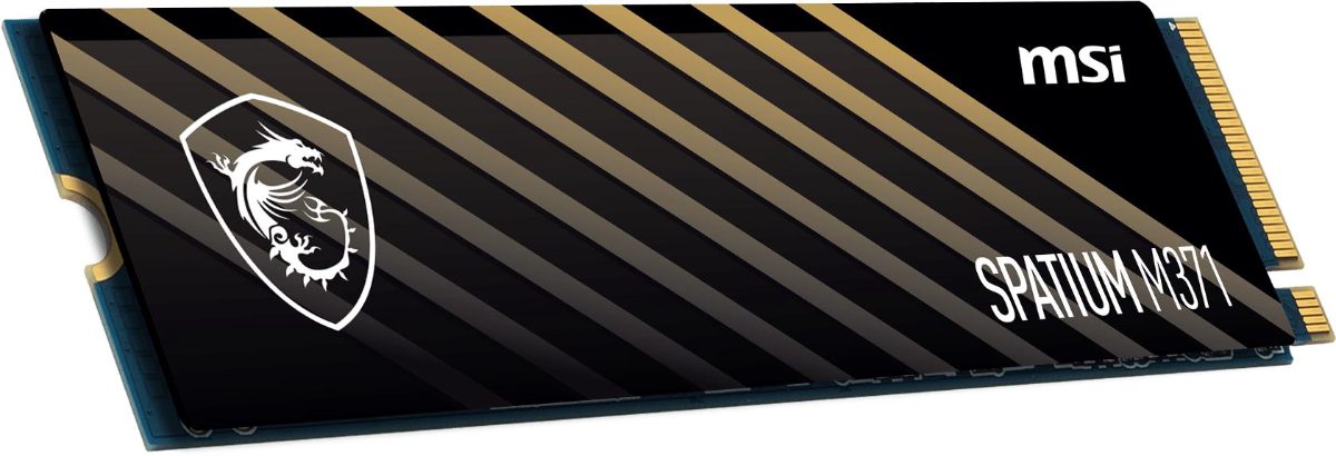 SSD, MSI, SPATIUM M371, 500GB, M.2, PCIE, NVMe, 3D NAND, Write speed 1150 MBytes/sec, Read speed 2200 MBytes/sec, 2.15mm, TBW 110 TB, MTBF 1500000 hours, S78-440K160-P83