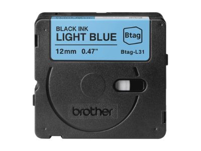 Brother BTAG-L31, Black on Light Blue, Btag