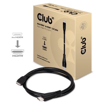 CABLE MINI HDMI TO HDMI 1M/M/M CAC-1350 CLUB3D
