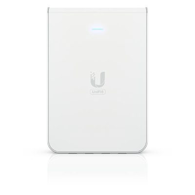 WiFi 6 access point with a built-in PoE switch, U6-IW, 802.11ax, 2.4 GHz/5 GHz, 10/100/1000 Mbit/s, Ethernet LAN (RJ-45) ports 1, MU-MiMO Yes, PoE in, Antenna type Internal