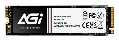 SSD, AGI TECHNOLOGY, 1200xTBW rating, MTBF 1600000 h, Read speed 3200 MB/s, Write speed 1700 MB/s, NVMe Yes, PCI Express 3.0, M.2, 2000 GB, AGI2T0GIMAI298-CB