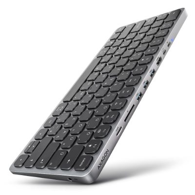 KEYBOARD + I/O HUB 9IN1/0.6M HMC-KB-HU AXAGON