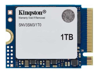 Kingston SSD, NV3, 1000 GB, SSD form factor M.2 2230, Solid-state drive interface PCIe 4.0 x4 NVMe, Read speed 6000 MB/s, Write speed 4000 MB/s