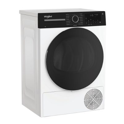 Whirlpool Dryer Machine, WPS D8 WBS EE, Energy efficiency class D, Front loading, 8 kg, Heat pump, Digital, Depth 55 cm, White