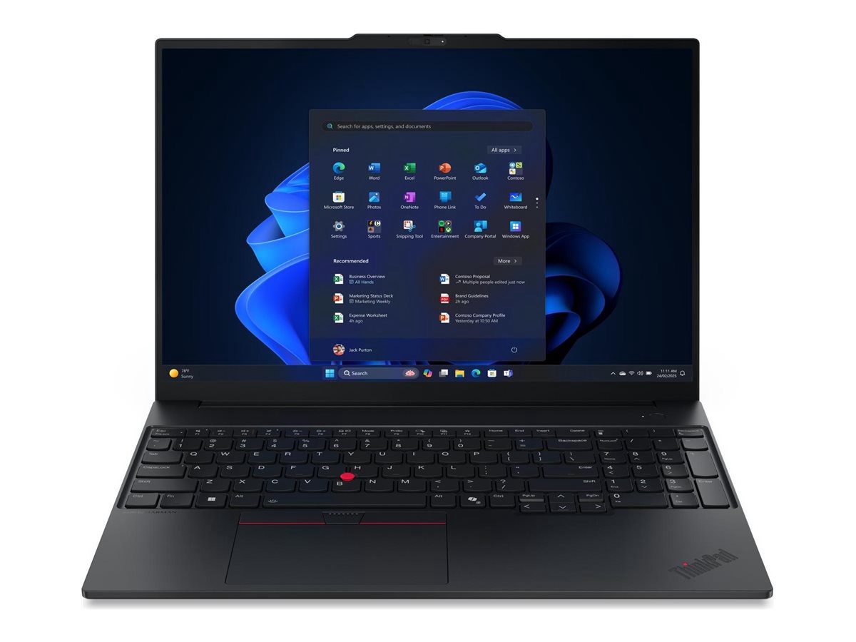 Lenovo ThinkPad E16 Gen 4 16 WUXGA AMD R7 AI 345/16GB/512GB/AMD Radeon 840M/WIN11 Pro/Nordic Backlit kbd/FP/3Y Warranty, Lenovo