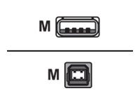 USB 2.0 connection cable, USB-A to USB-B USB  A male, USB B male