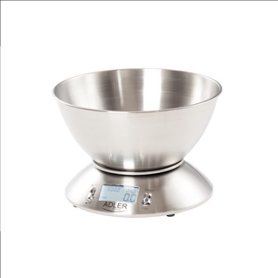 Kitchen scales, AD 3134, Maximum weight (capacity) 5 kg, Graduation 1 g, Stainless steel